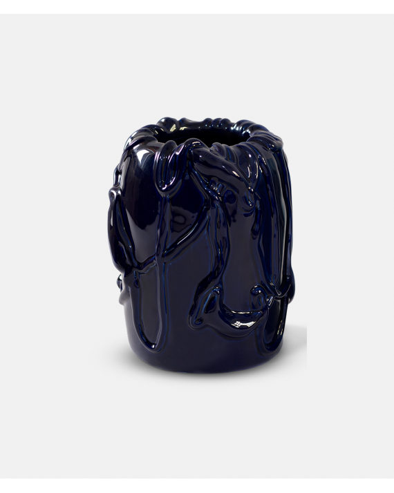 Michael Kvium vase Deep Cobalt