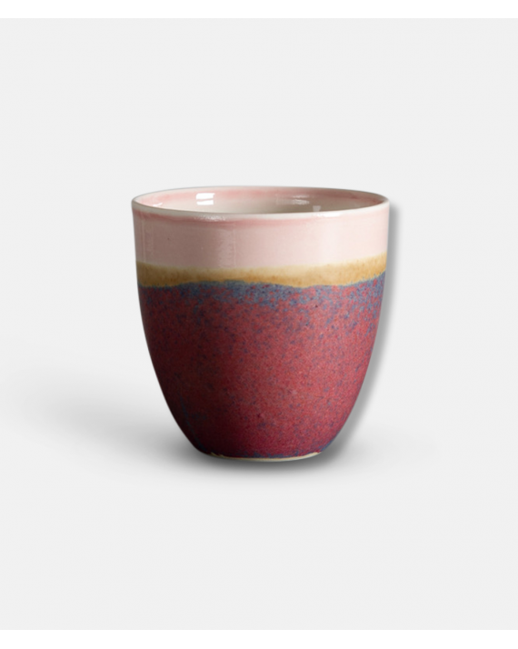 Wauw Pastello keramikkop - rød og grå