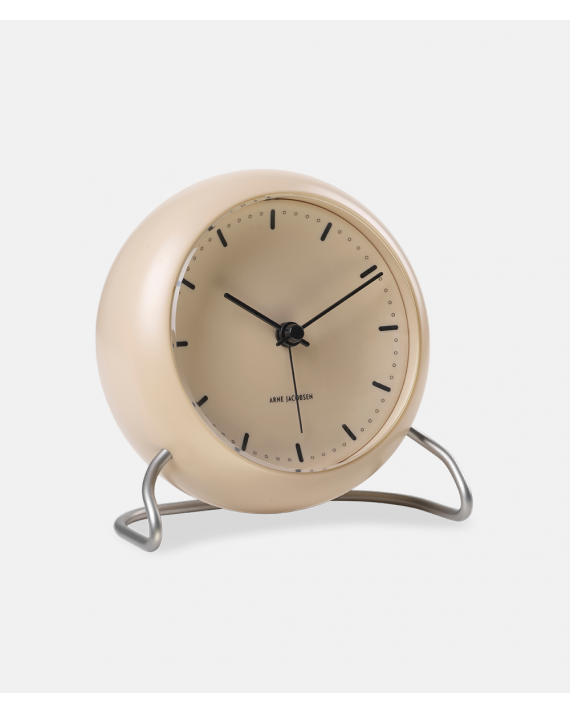 Arne Jacobsen City Hall Table Clock -Sandy Beige
