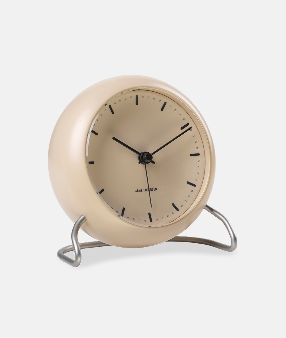 Arne Jacobsen City Hall Table Clock -Mat Sand - Arkitektens Butik