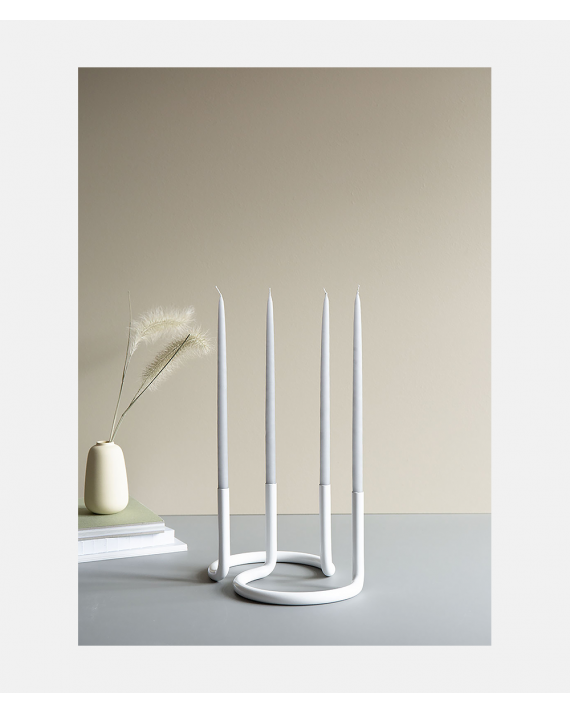 Gemini Candle Holder - White