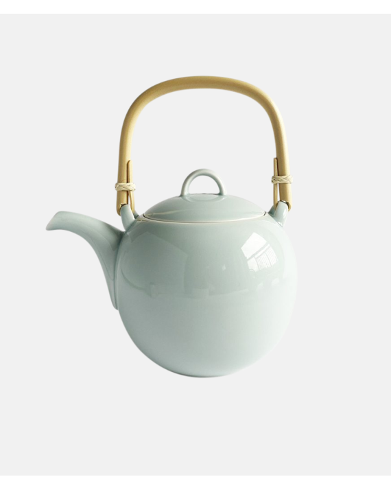 Japanese Mayu Teapot - Light blue glazed - Design Masahiro Mori