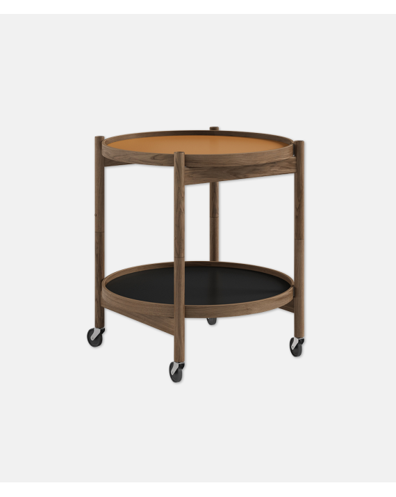 Bølling tray table 50 fumed oak oiled, Clay - Cognac/Black