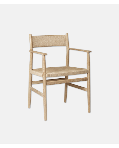 ARV Chair Oak, White Oiled - With Armrest