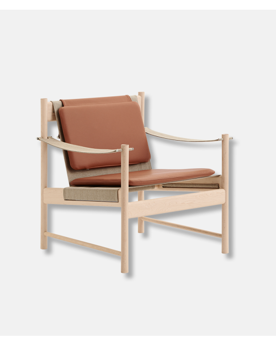 HB Lounge Chair - Maple oiled, Cognac Leather