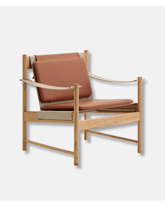 HB Lounge Chair - Oak Oiled, Cognac Leather