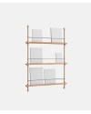 Magazine Shelving - MS.115.1 - Oak and Warm Grey - Moebe - PÅ LAGER