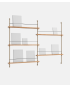 Magazine Shelving - MS.115.2 - Oak and Warm Grey - Moebe