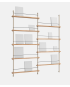 Magazine Shelving - MS.180.2 - Oak and Warm Grey - Moebe