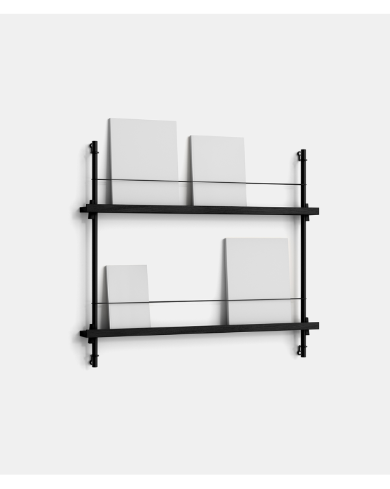 Magazine Shelving - MS.65.1 - Moebe - Black and Black