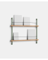 Magazine Shelving - MS.65.1 - Moebe - Oak and Pine Green