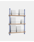 Magazine Shelving - MS.115.1 - Oak and Deep Blue - Moebe