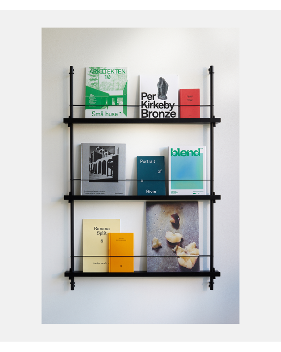 Magazine Shelving - MS.115.1 - Black and Black - Moebe