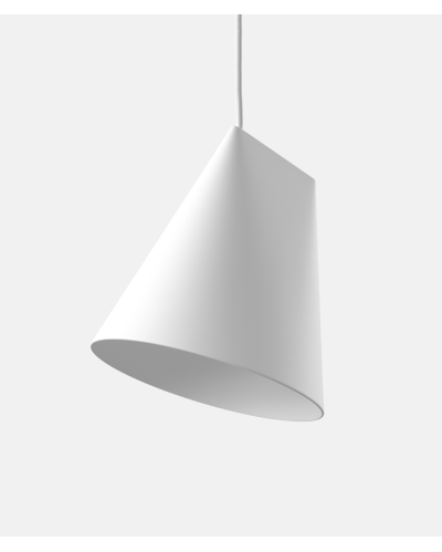 Ceramic Pendant -Wide - White - Design Moebe