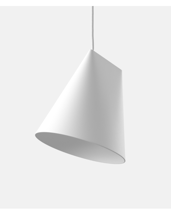 Ceramic Pendant -Wide - White - Design Moebe