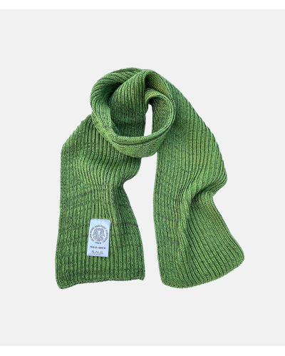 SNS Herning Wool Scarf Mineral Green With Black Design Maja Brix