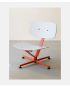 Raawii ARBA Lounge Chair - Orange Base / Light Grey Shell