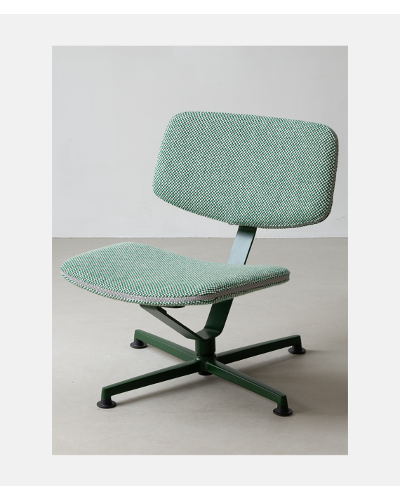 Raawii ARBA Lounge Chair - Dark Green Base / Green Fabric