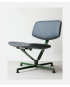 Raawii ARBA Lounge Chair - Dark Green Base / Dark Blue Leather