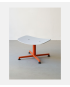 Raawii ARBA Ottoman - Orange Base / Light Grey Shell