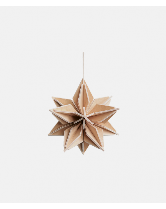 Lovi Star - Natural Wood - 7 cm