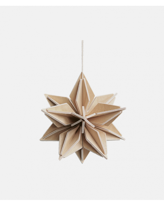 Lovi Star - Natural wood - 10 cm