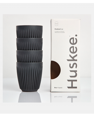 Huskee Cup 4 pcs - 235 ml - Charcoal