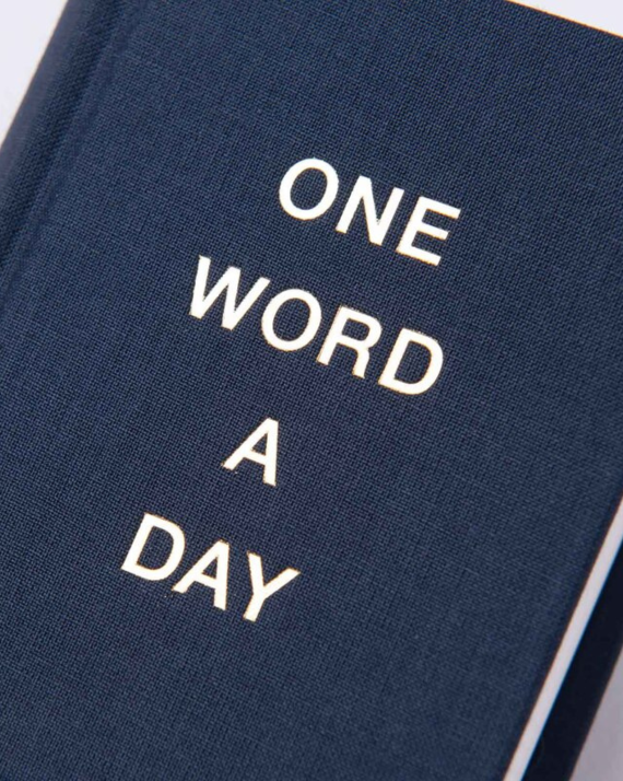 One Word a Day Journal - Dark blue